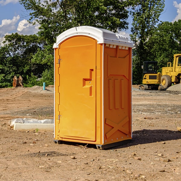 how often are the porta potties cleaned and serviced during a rental period in Caldwell Michigan